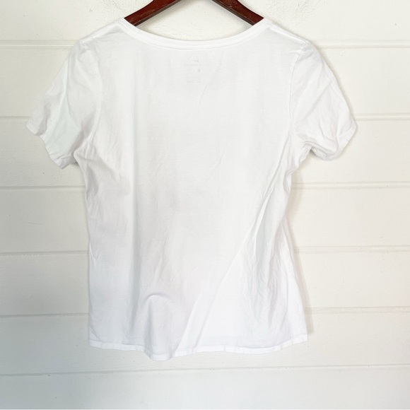 Nike Women’s Short Sleeve Scoop Neck White “Just Do It” Printed Tee Size Medium - Picture 6 of 6